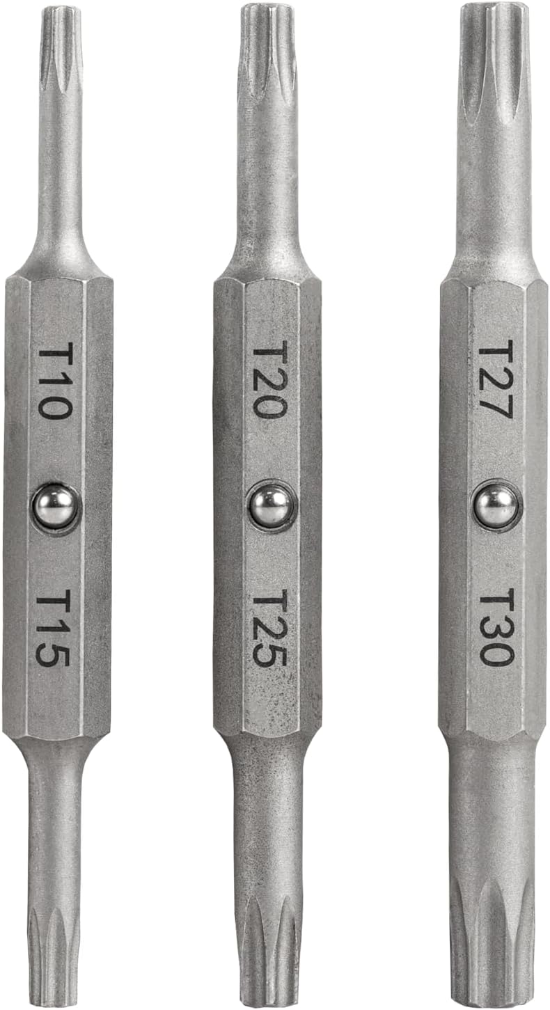 Jonard Tools رؤوس توركس بديلة RSDS-TRB لمفك الأمان RSDS-151 - مزدوجة الطرف، تشمل 10-15، 20-25، 27-30 رؤوس توركس دبابيس - Image 1